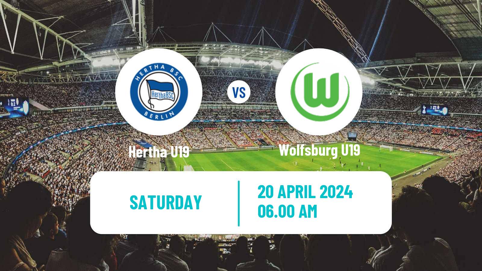 Soccer German Junioren Bundesliga North Hertha U19 - Wolfsburg U19