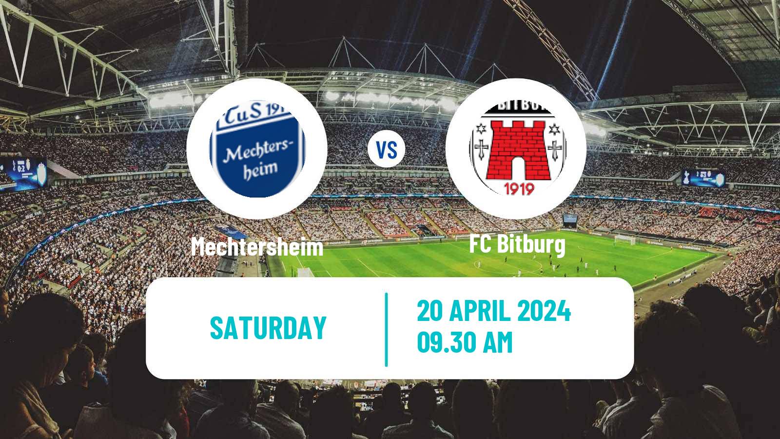 Soccer German Oberliga Rheinland-Pfalz/Saar Mechtersheim - Bitburg