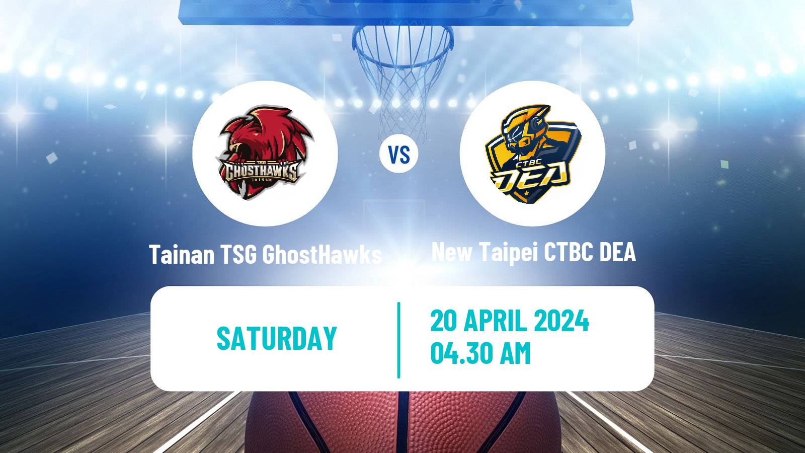 Basketball Taiwan T1 League Basketball Tainan TSG GhostHawks - New Taipei CTBC DEA