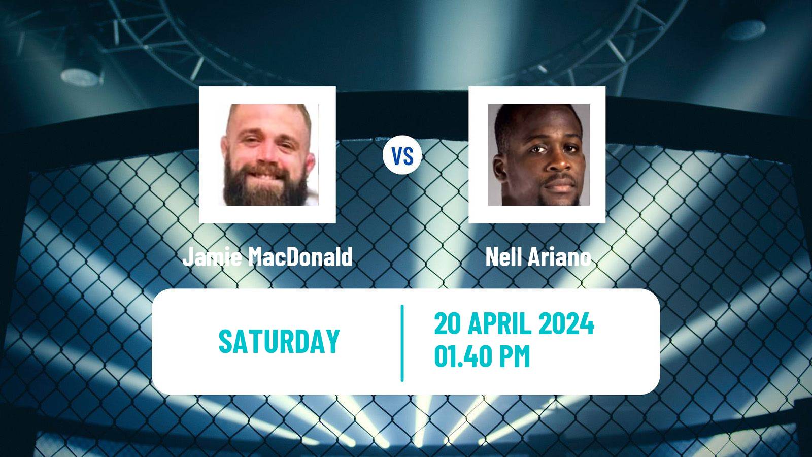 MMA Light Heavyweight Cage Warriors Men Jamie MacDonald - Nell Ariano