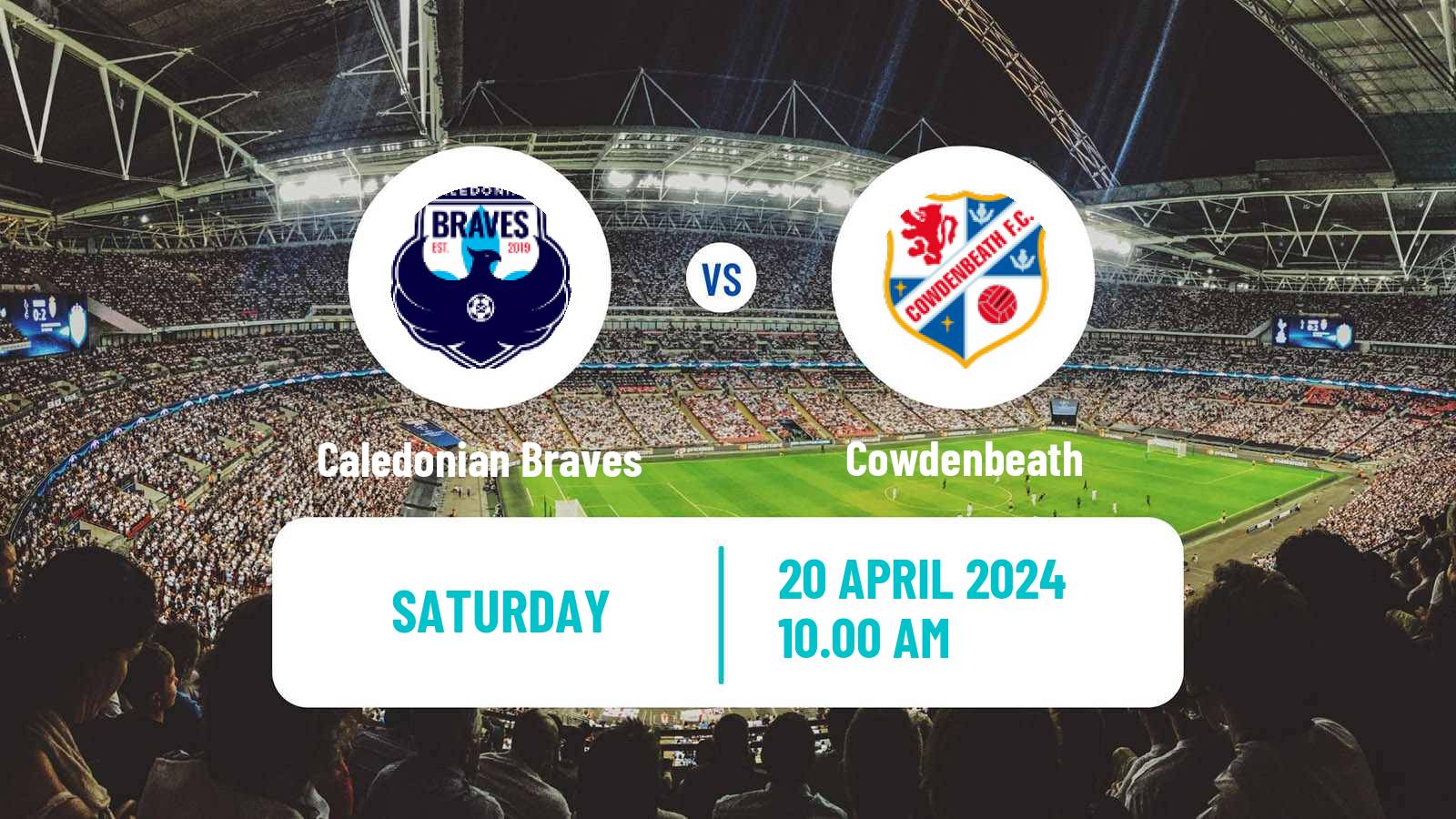 Soccer Scottish Lowland League Caledonian Braves - Cowdenbeath