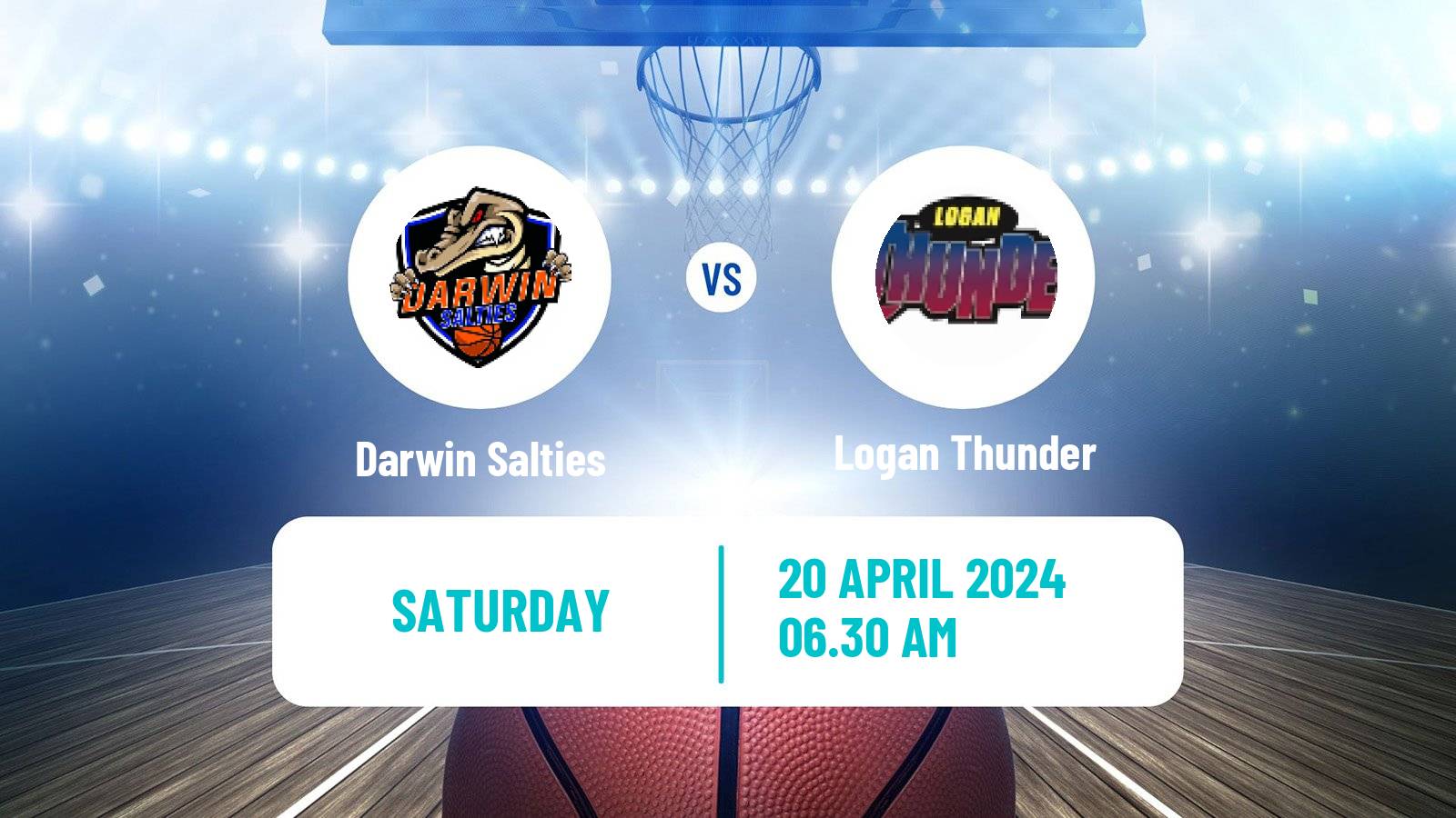 Basketball Australian NBL1 North Darwin Salties - Logan Thunder