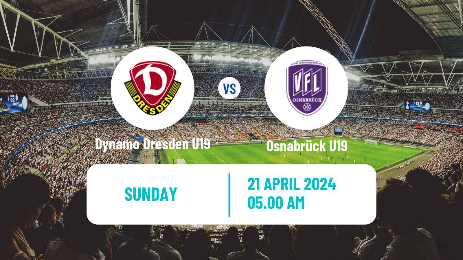 Soccer German Junioren Bundesliga North Dynamo Dresden U19 - Osnabrück U19