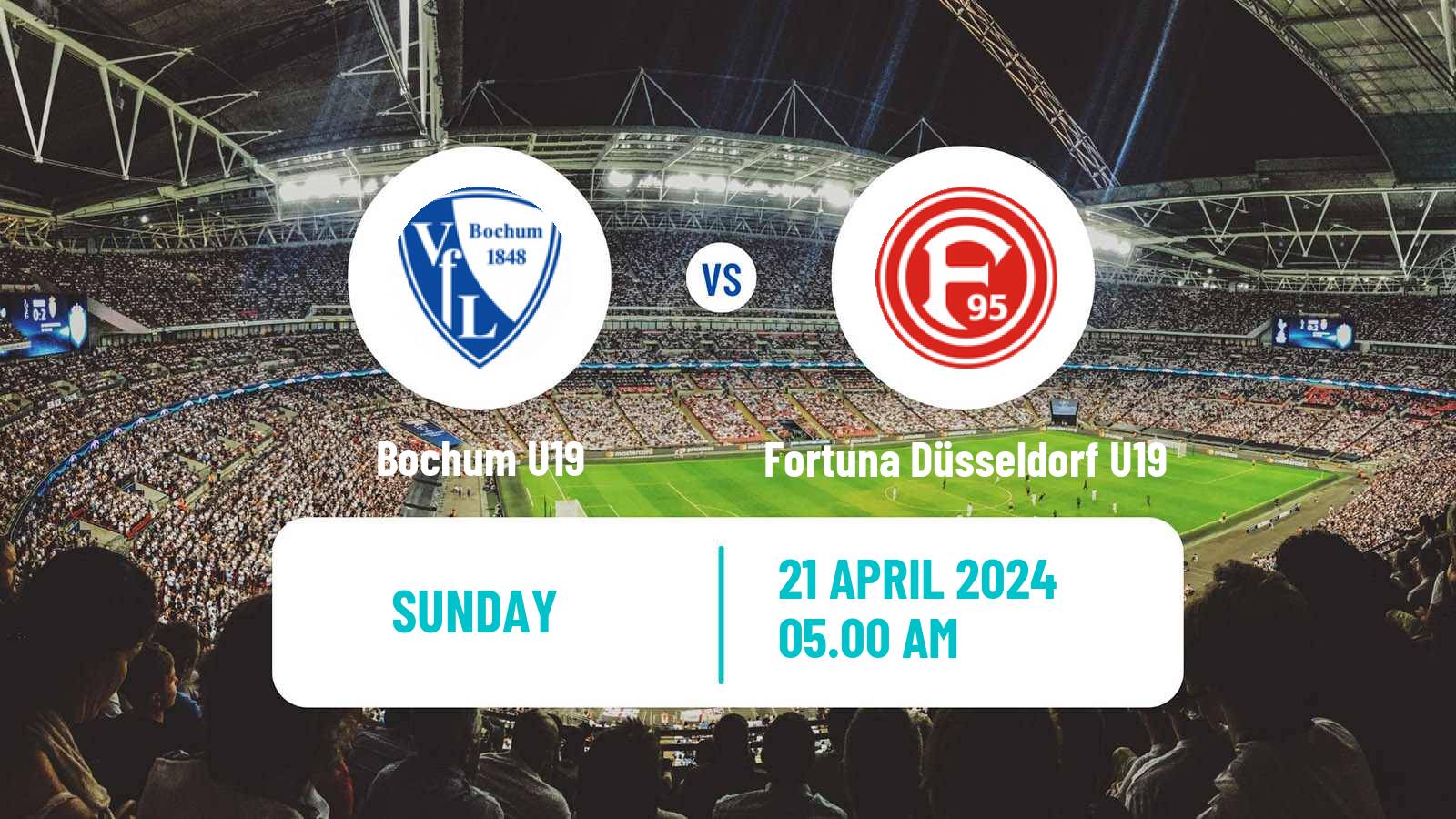 Soccer German Junioren Bundesliga West Bochum U19 - Fortuna Düsseldorf U19