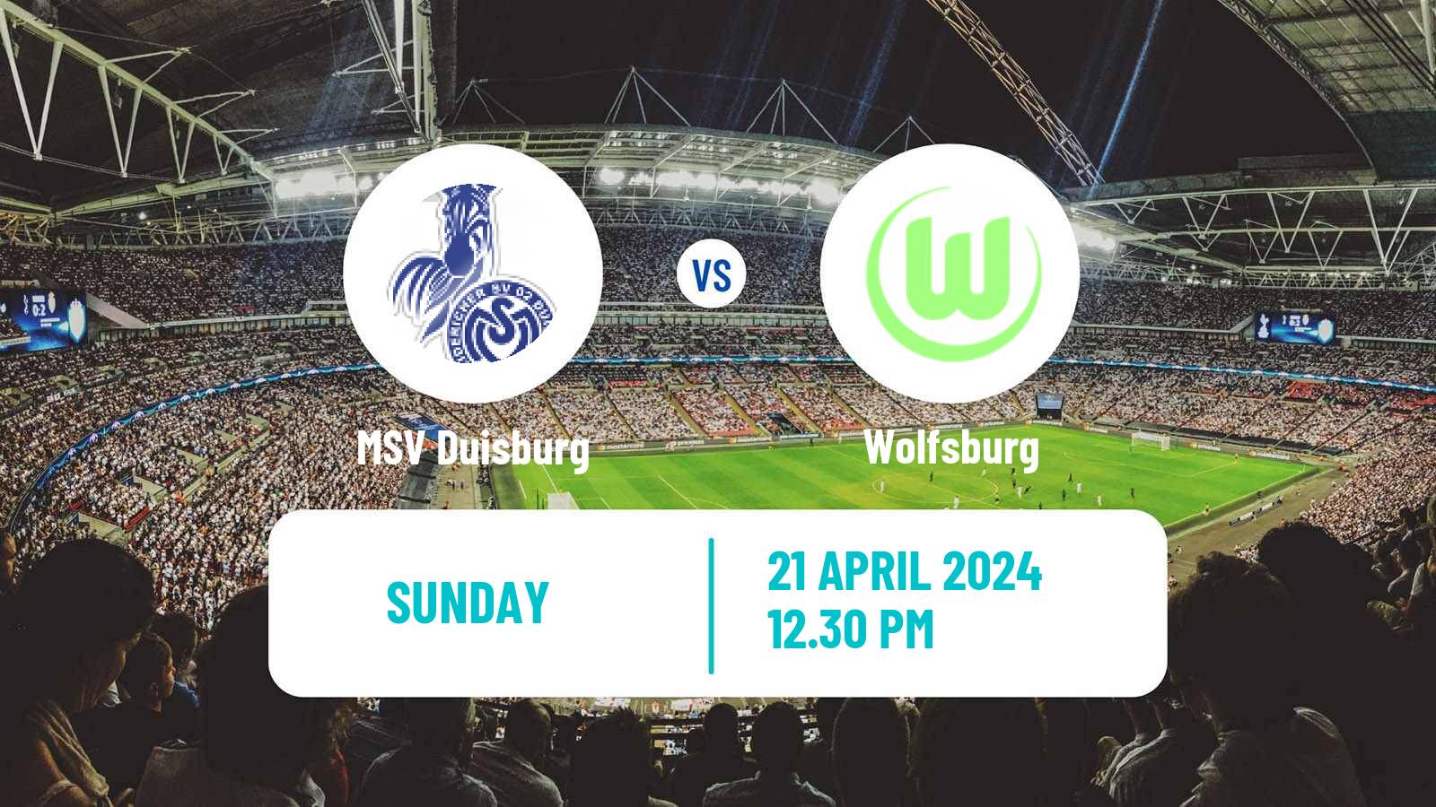 Football German Bundesliga Women MSV Duisburg - Wolfsburg
