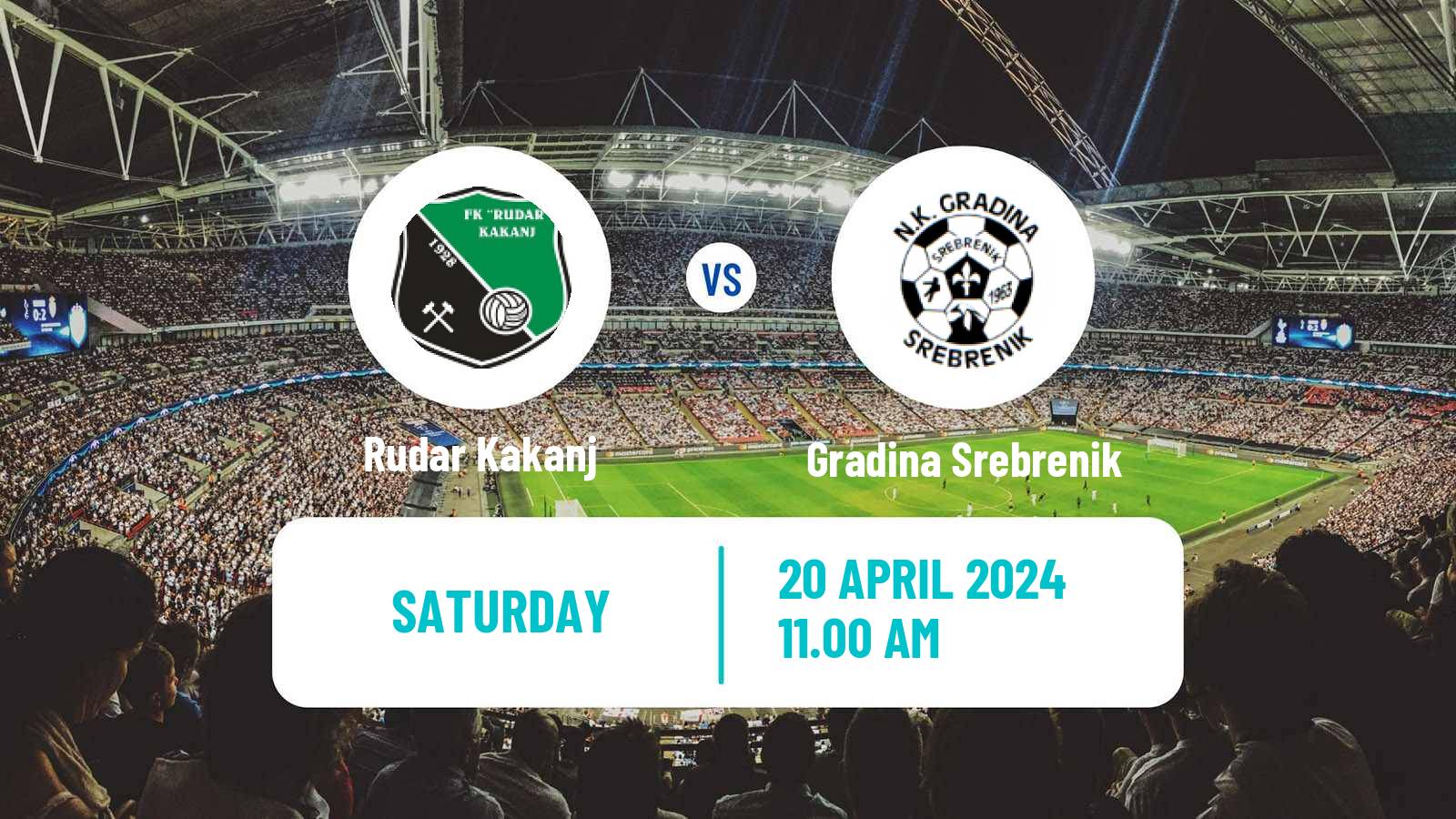 Soccer Bosnian Prva Liga FBiH Rudar Kakanj - Gradina Srebrenik