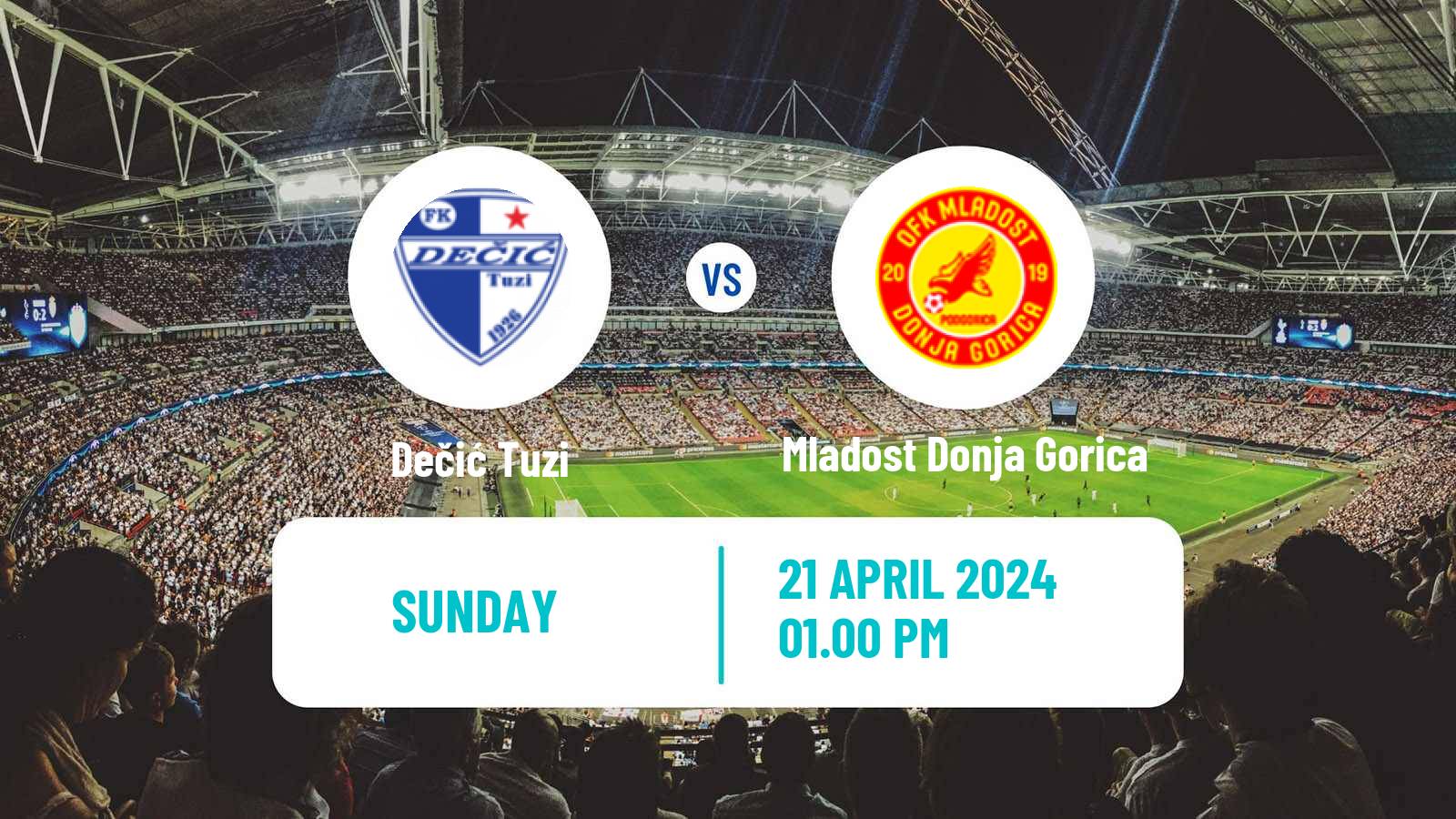 Soccer Montenegrin First League Dečić Tuzi - Mladost Donja Gorica