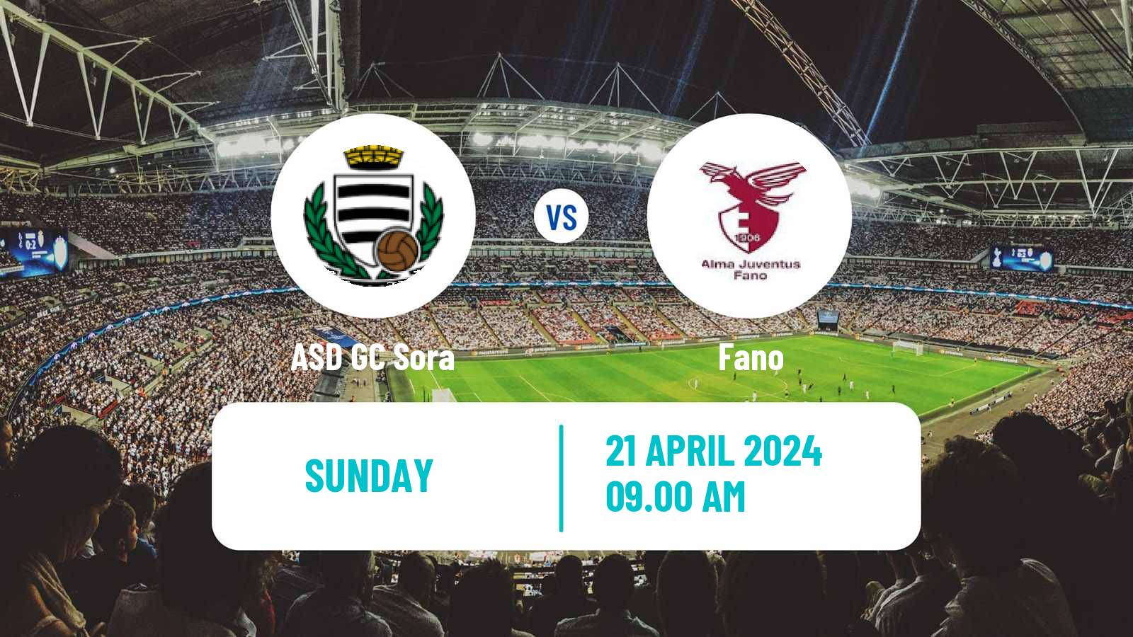 Soccer Italian Serie D - Group F Sora - Fano