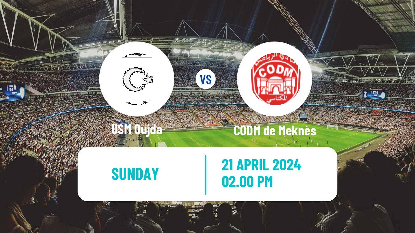 Soccer Moroccan Botola 2 USM Oujda - CODM de Meknès