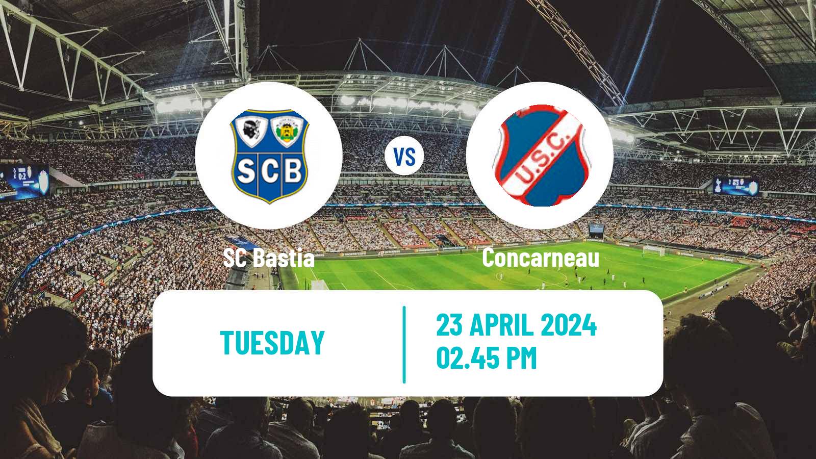 Soccer French Ligue 2 Bastia - Concarneau