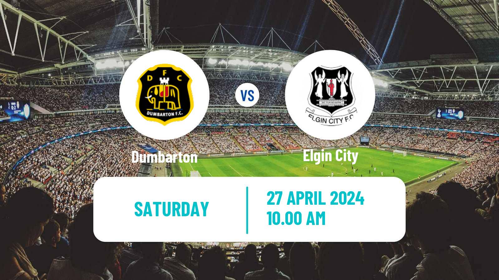 Soccer Scottish League Two Dumbarton - Elgin City