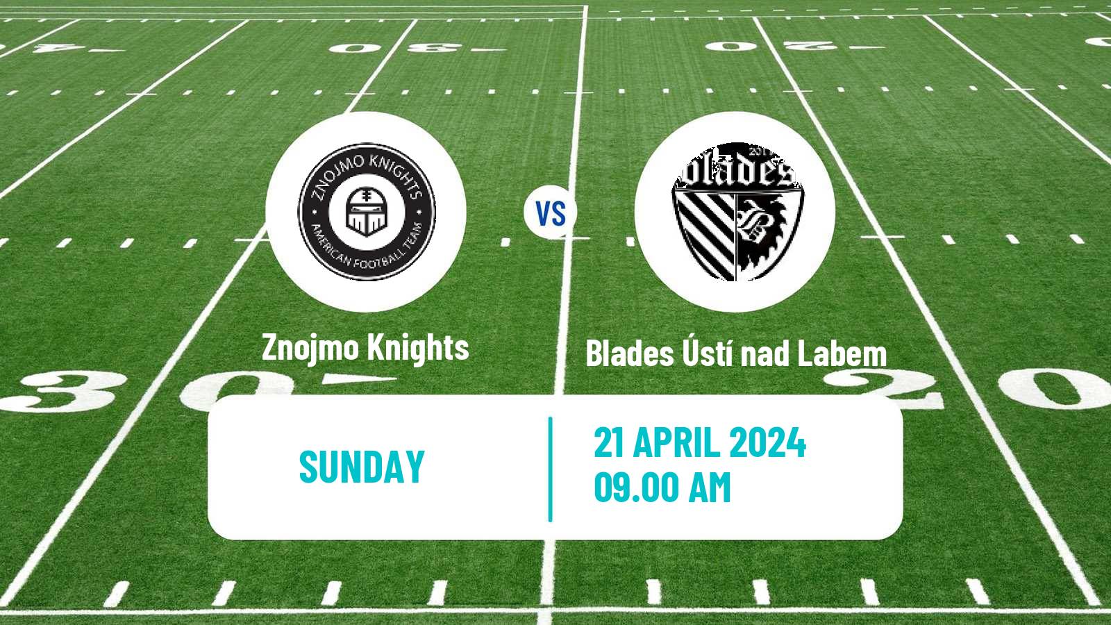 American football Czech CLAF Znojmo Knights - Blades Ústí nad Labem