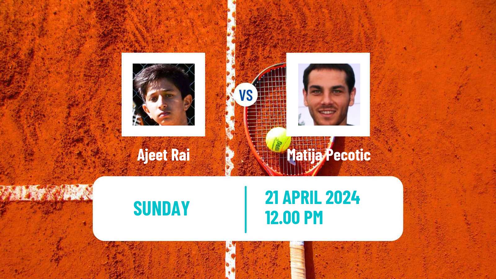 Tennis Savannah Challenger Men Ajeet Rai - Matija Pecotic