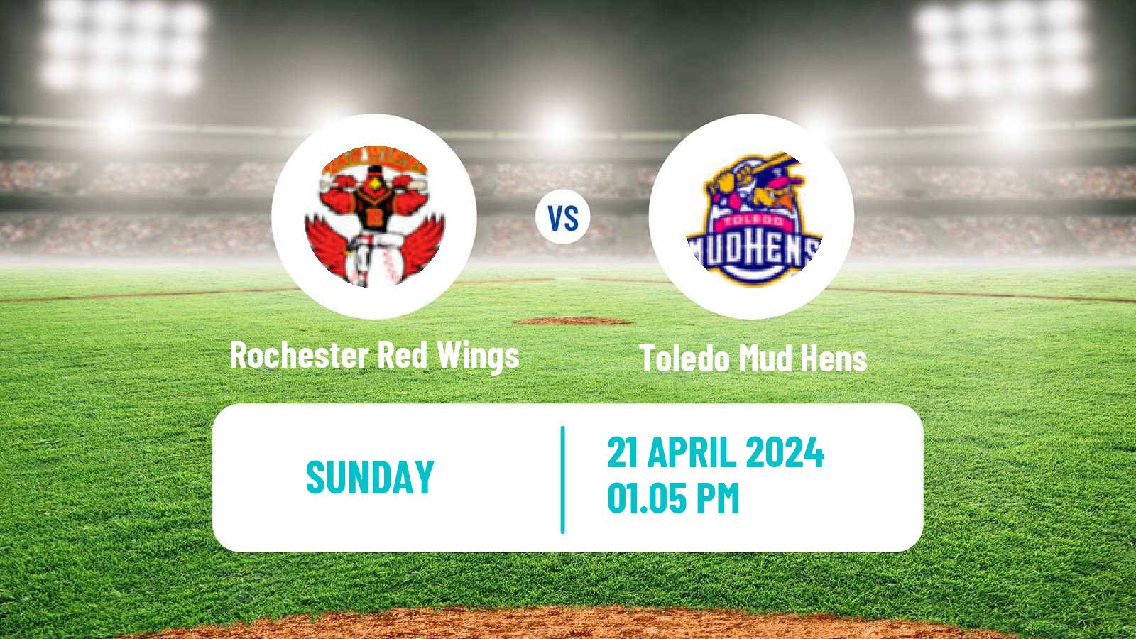 Baseball IL Rochester Red Wings - Toledo Mud Hens