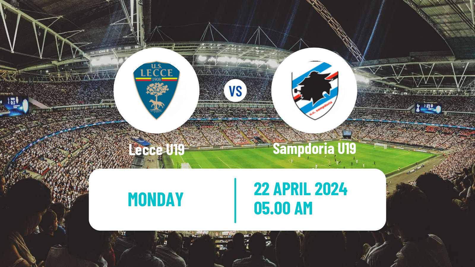 Soccer Italian Primavera 1 Lecce U19 - Sampdoria U19