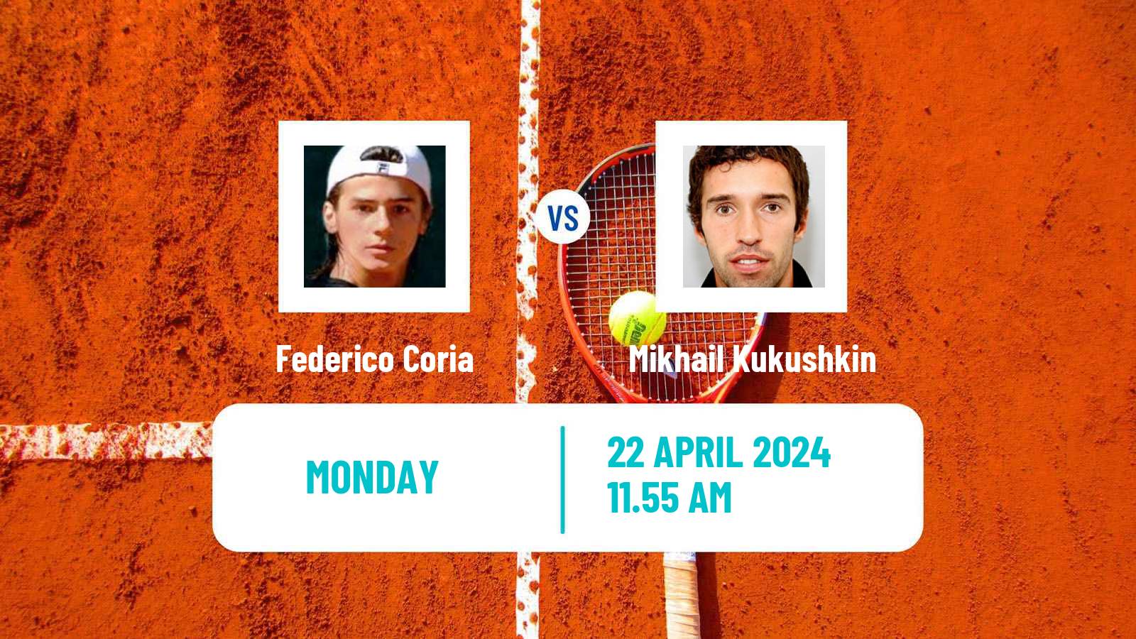 Tennis ATP Madrid Federico Coria - Mikhail Kukushkin