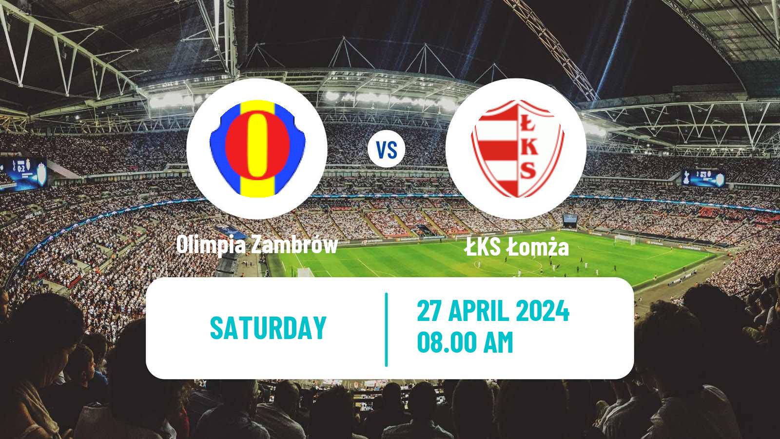 Football Polish Division 3 - Group I Olimpia Zambrów - ŁKS Łomża