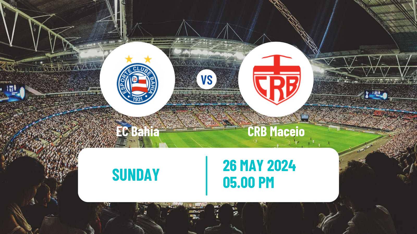 Soccer Brazilian Copa do Nordeste Bahia - CRB Maceio