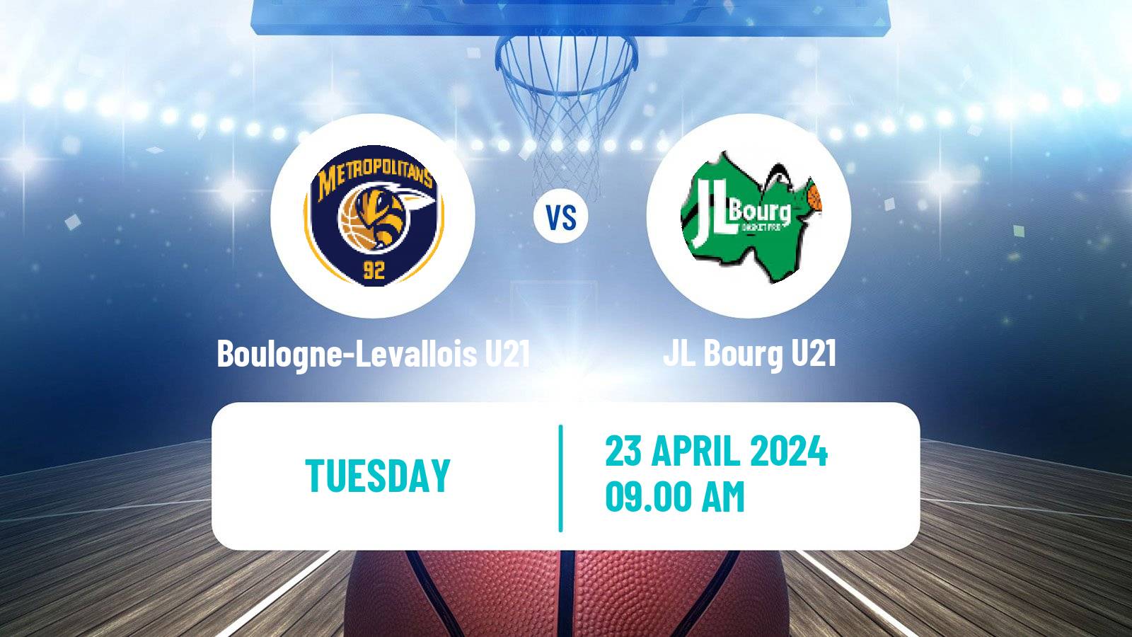 Basketball French Espoirs U21 Basketball Boulogne-Levallois U21 - JL Bourg U21