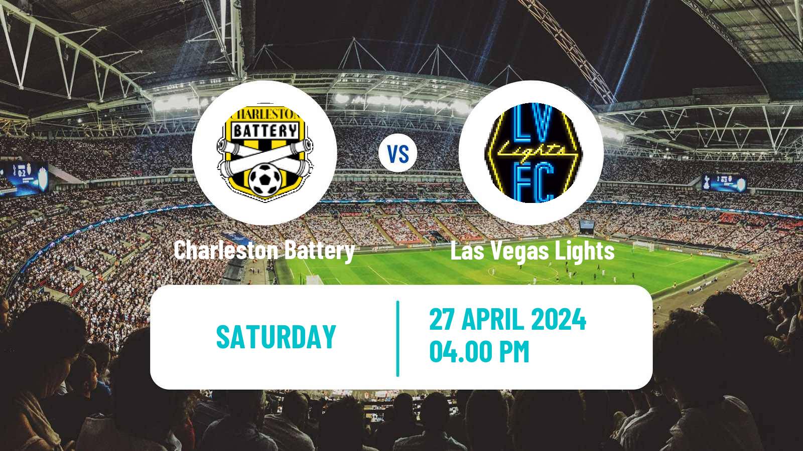 Soccer USL Championship Charleston Battery - Las Vegas Lights