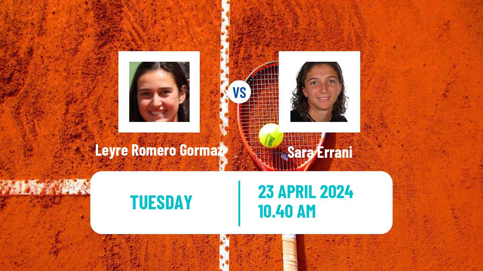 Tennis WTA Madrid Leyre Romero Gormaz - Sara Errani