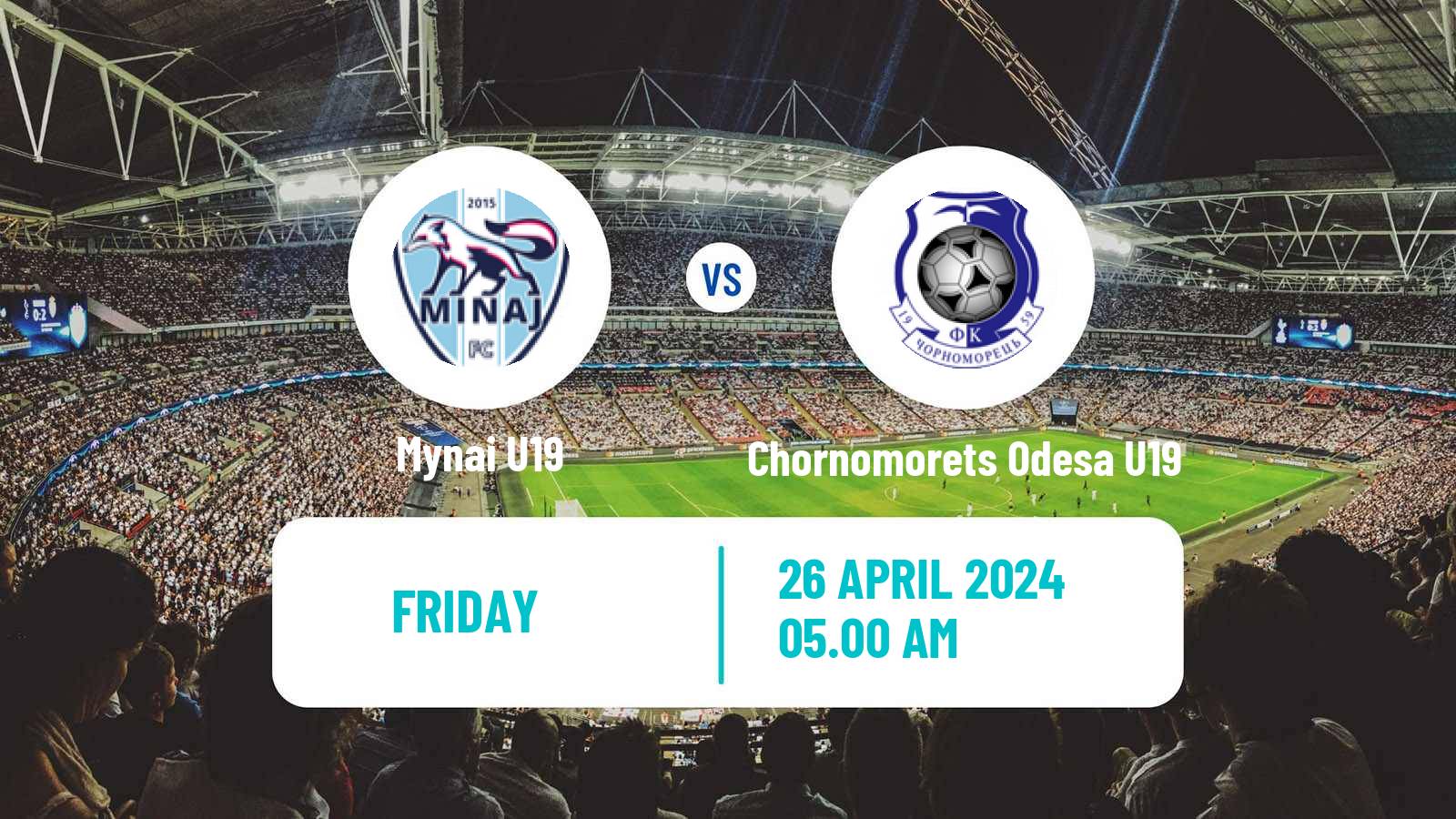 Soccer Ukrainian U19 League Mynai U19 - Chornomorets Odesa U19