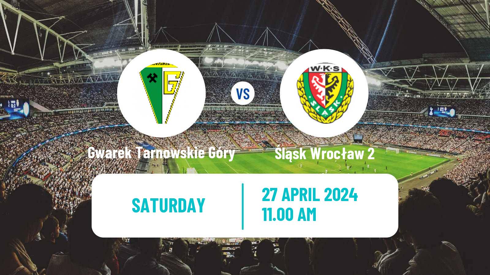 Soccer Polish Division 3 - Group III Gwarek Tarnowskie Góry - Śląsk Wrocław 2