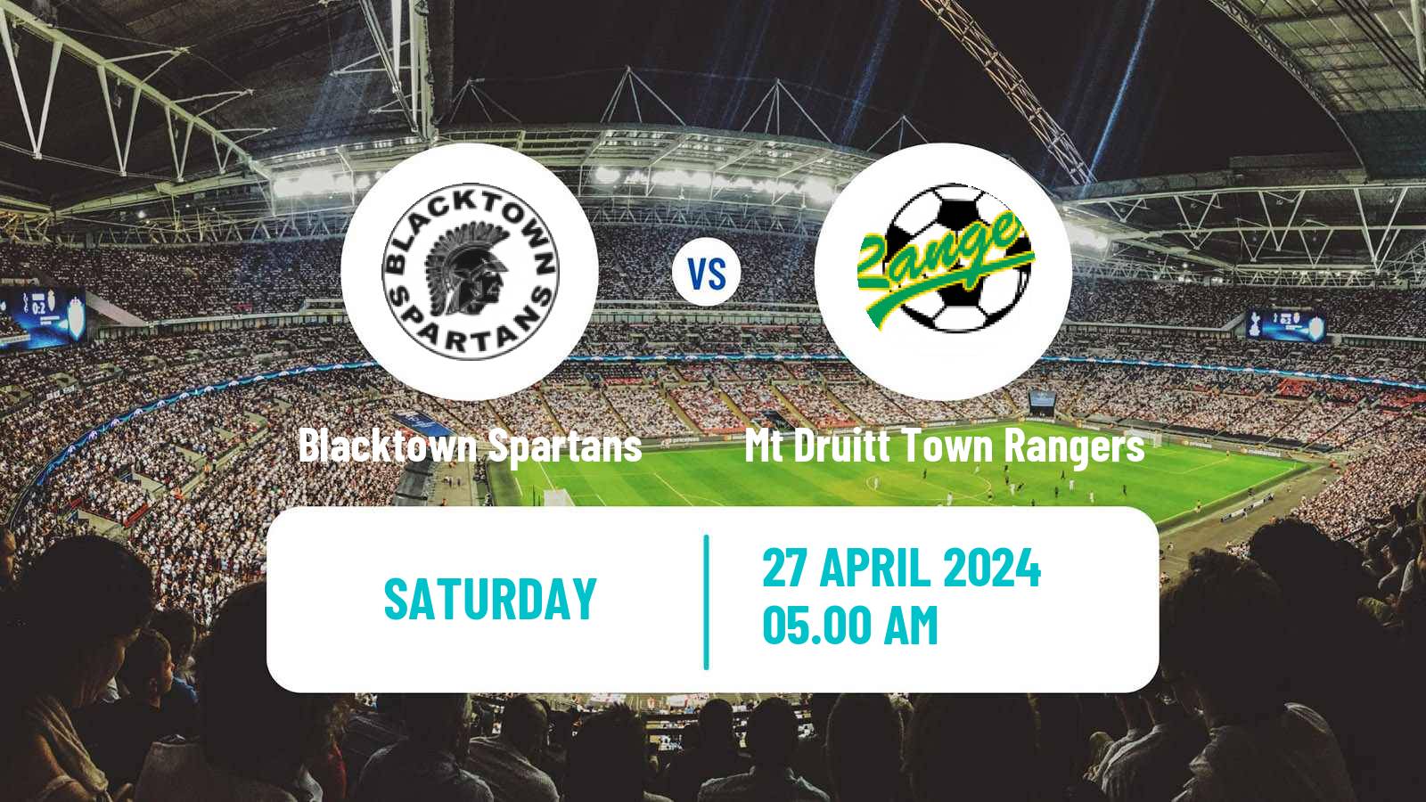 Football Australian NSW League One Blacktown Spartans - Mt Druitt Town Rangers