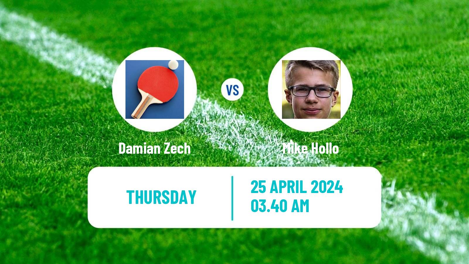 Table tennis Challenger Series Men Damian Zech - Mike Hollo
