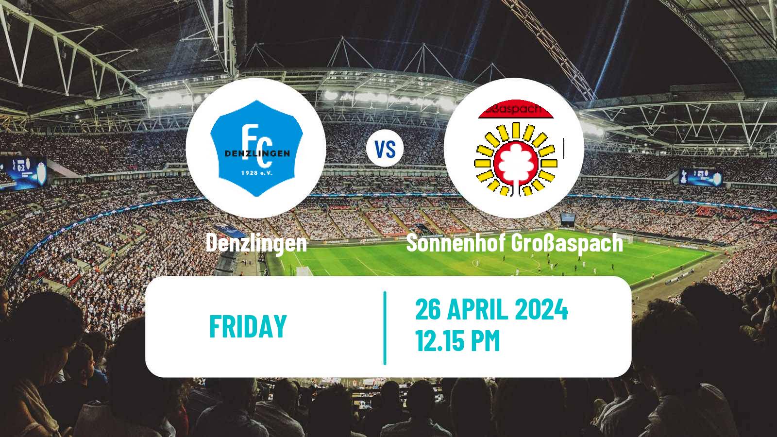 Football German Oberliga Baden-Württemberg Denzlingen - Sonnenhof Großaspach