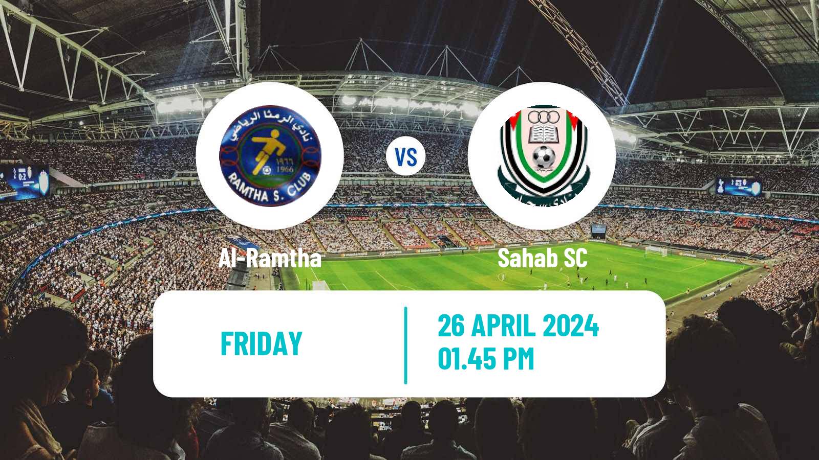 Soccer Jordan Premier League Al-Ramtha - Sahab
