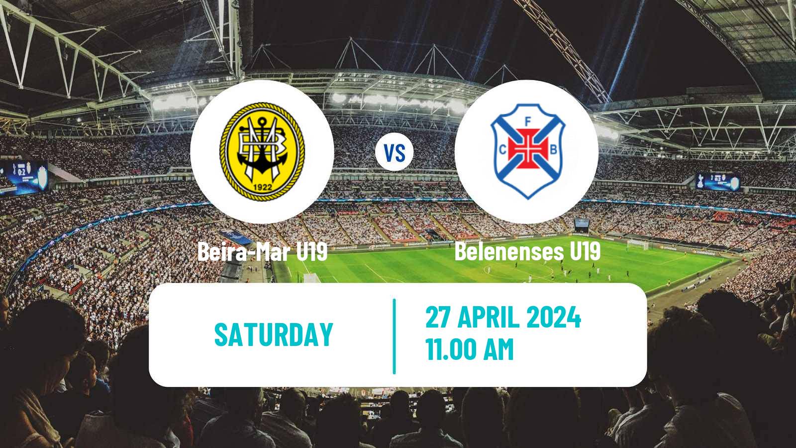 Soccer Portuguese Campeonato Nacional U19 Beira-Mar U19 - Belenenses U19