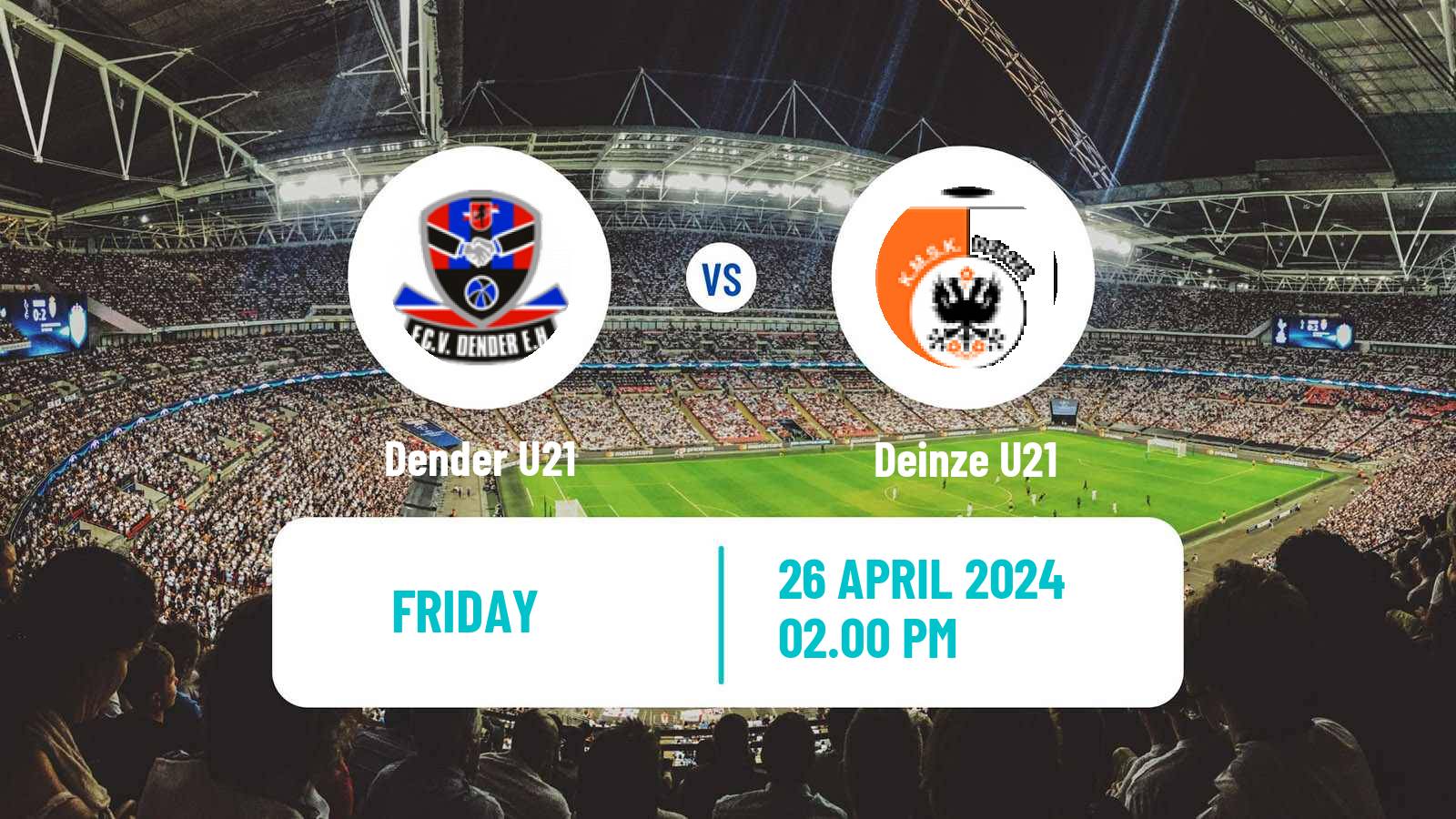Football Belgian Pro League U21 Dender U21 - Deinze U21