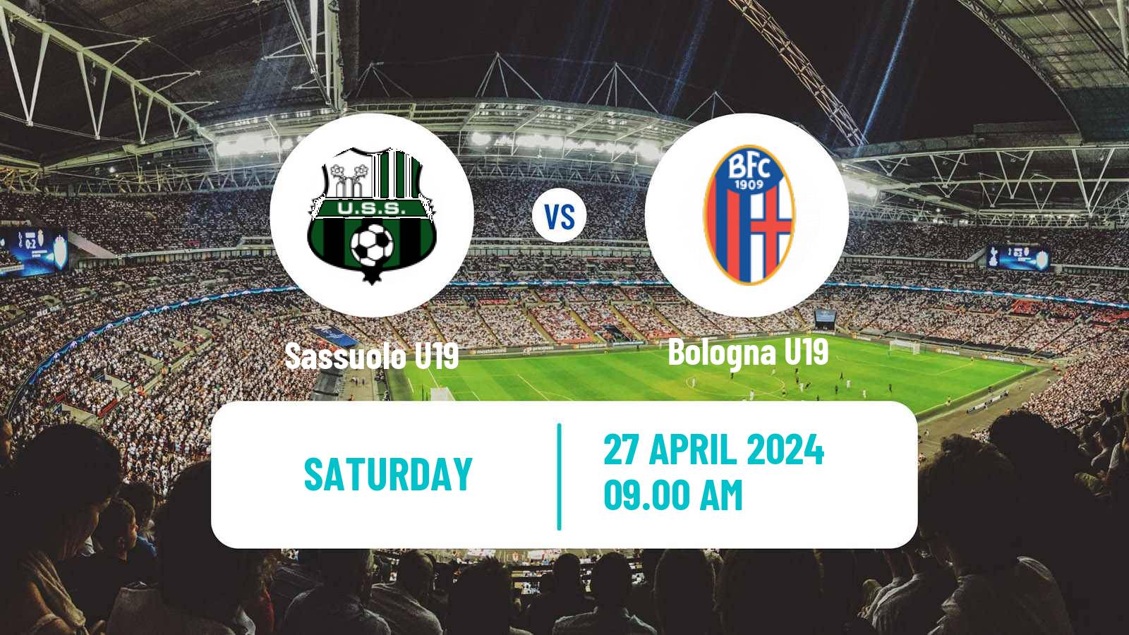 Soccer Italian Primavera 1 Sassuolo U19 - Bologna U19
