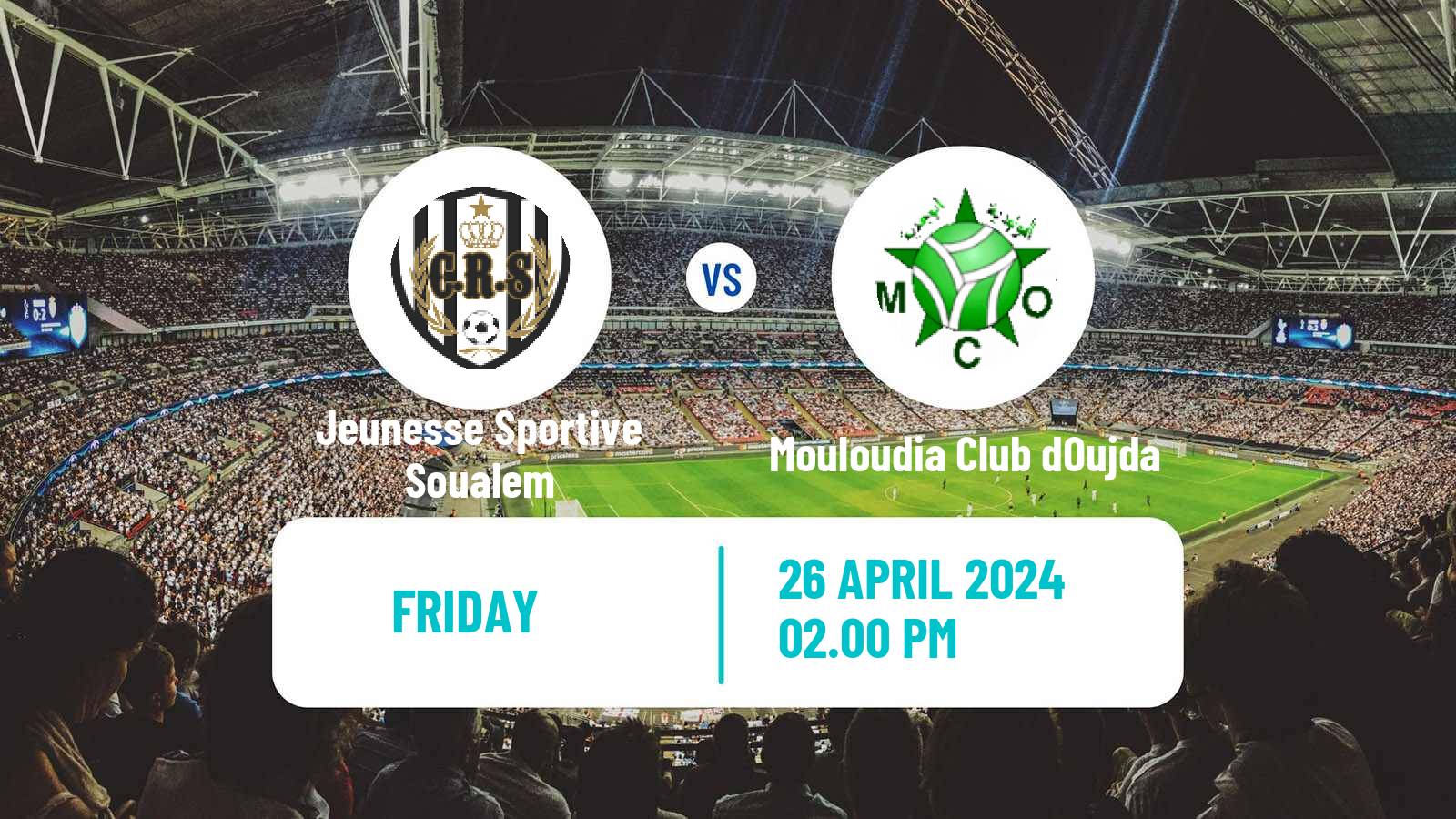 Soccer Moroccan Botola Jeunesse Sportive Soualem - Mouloudia Club dOujda