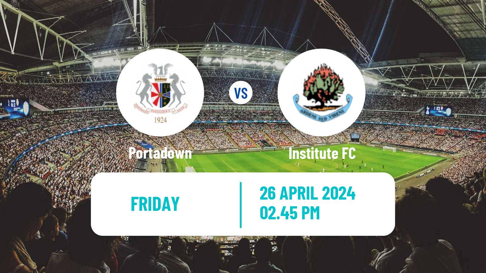 Soccer Northern Irish Championship Portadown - Institute FC