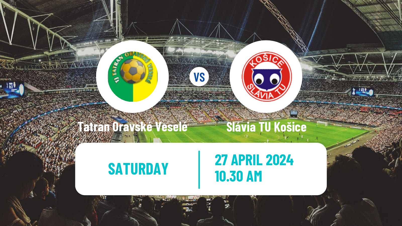 Soccer Slovak 3 Liga East Tatran Oravské Veselé - Slávia TU Košice