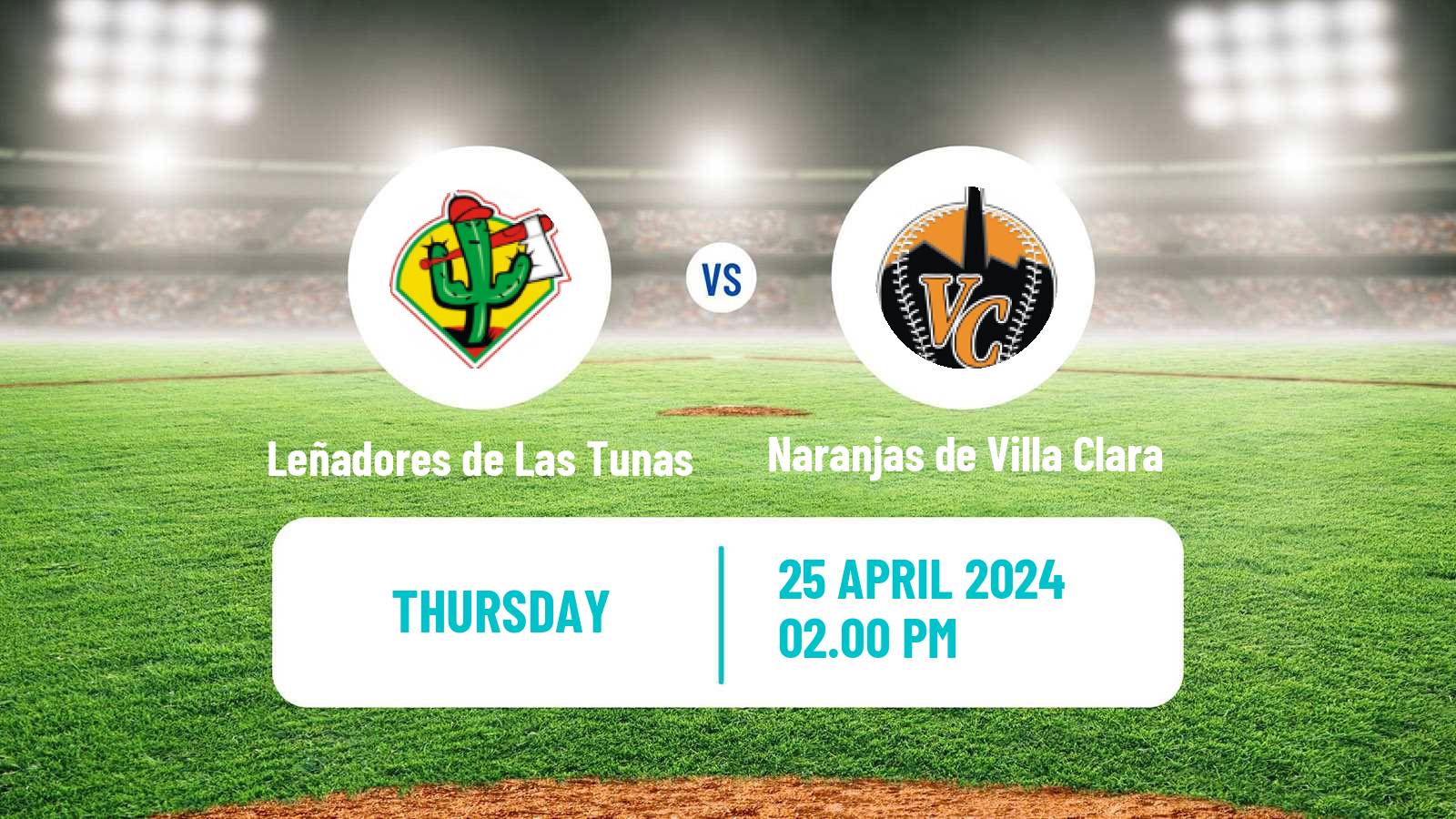 Baseball Cuba Serie Nacional Baseball Leñadores de Las Tunas - Naranjas de Villa Clara