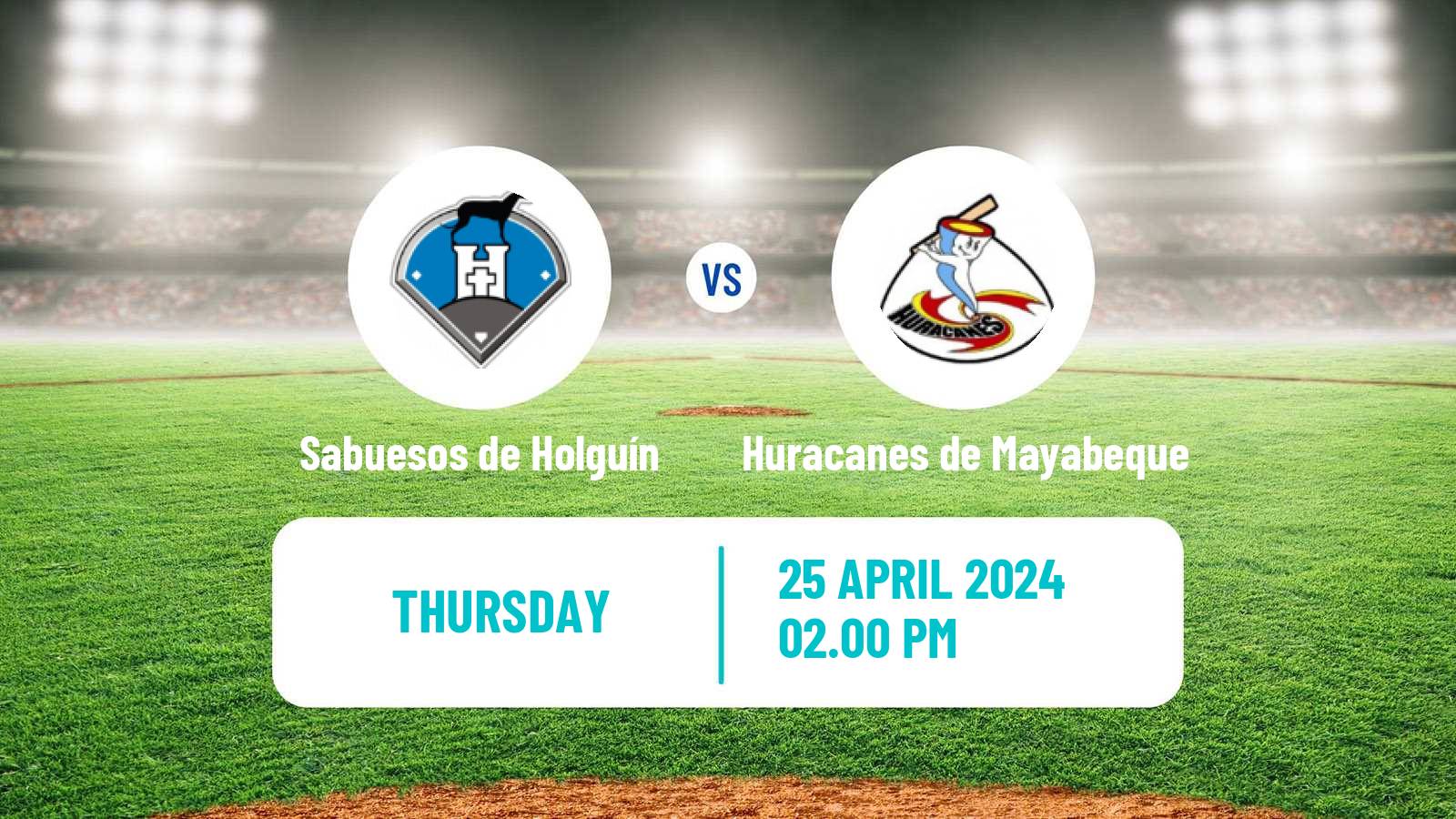 Baseball Cuba Serie Nacional Baseball Sabuesos de Holguín - Huracanes de Mayabeque