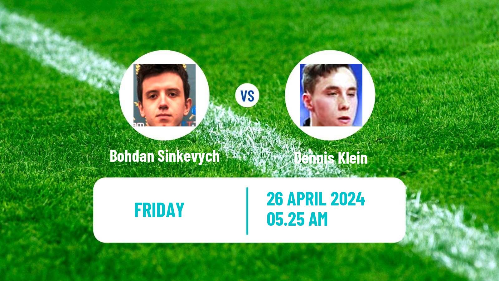 Table tennis Challenger Series Men Bohdan Sinkevych - Dennis Klein