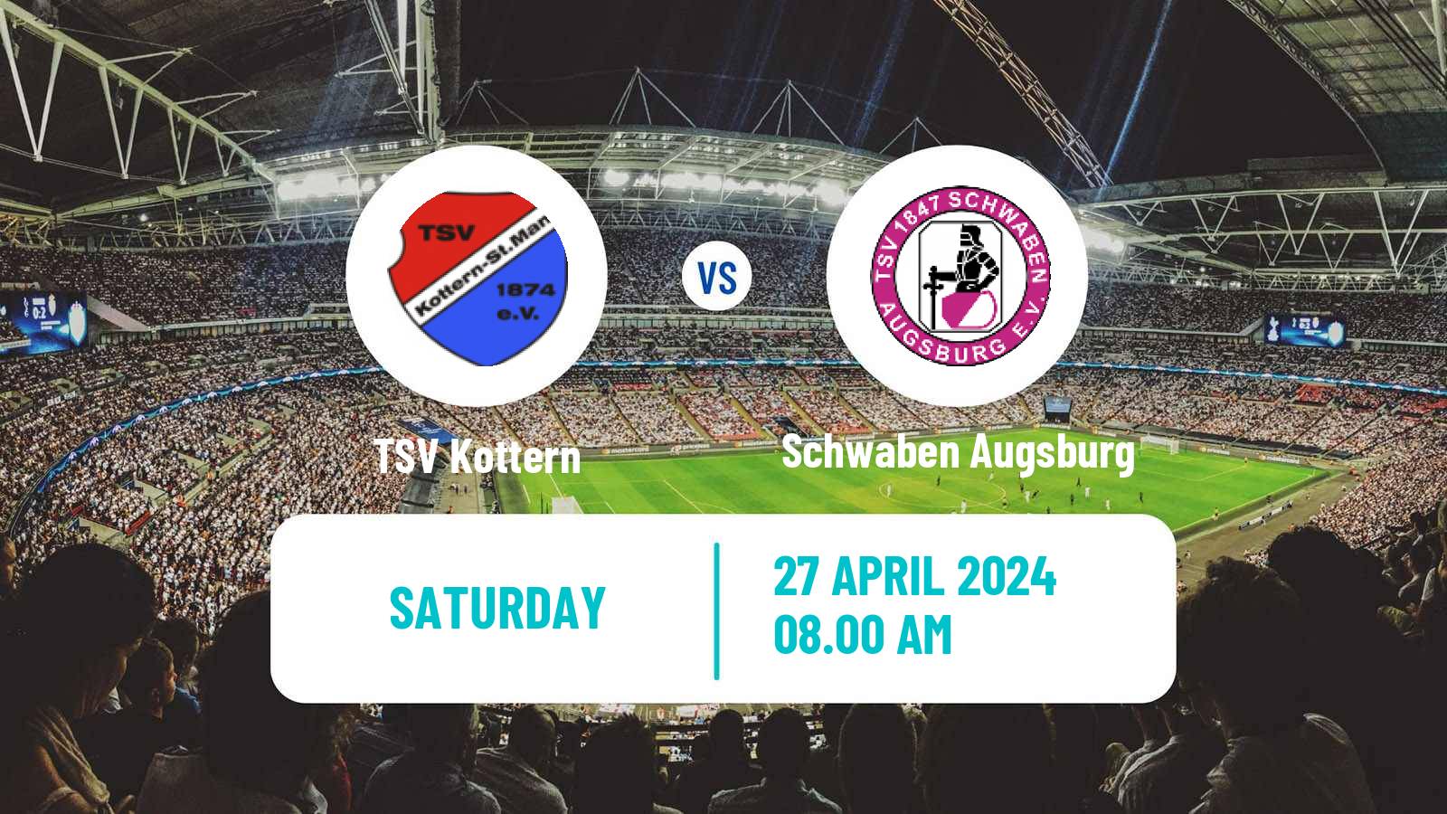 Soccer German Oberliga Bayern Süd TSV Kottern - Schwaben Augsburg