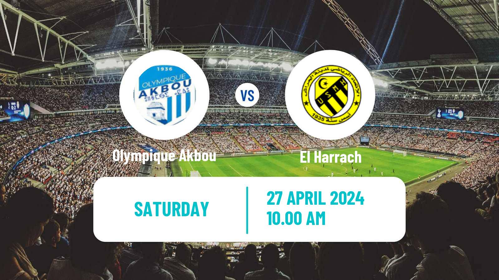 Soccer Algerian Ligue 2 Olympique Akbou - El Harrach