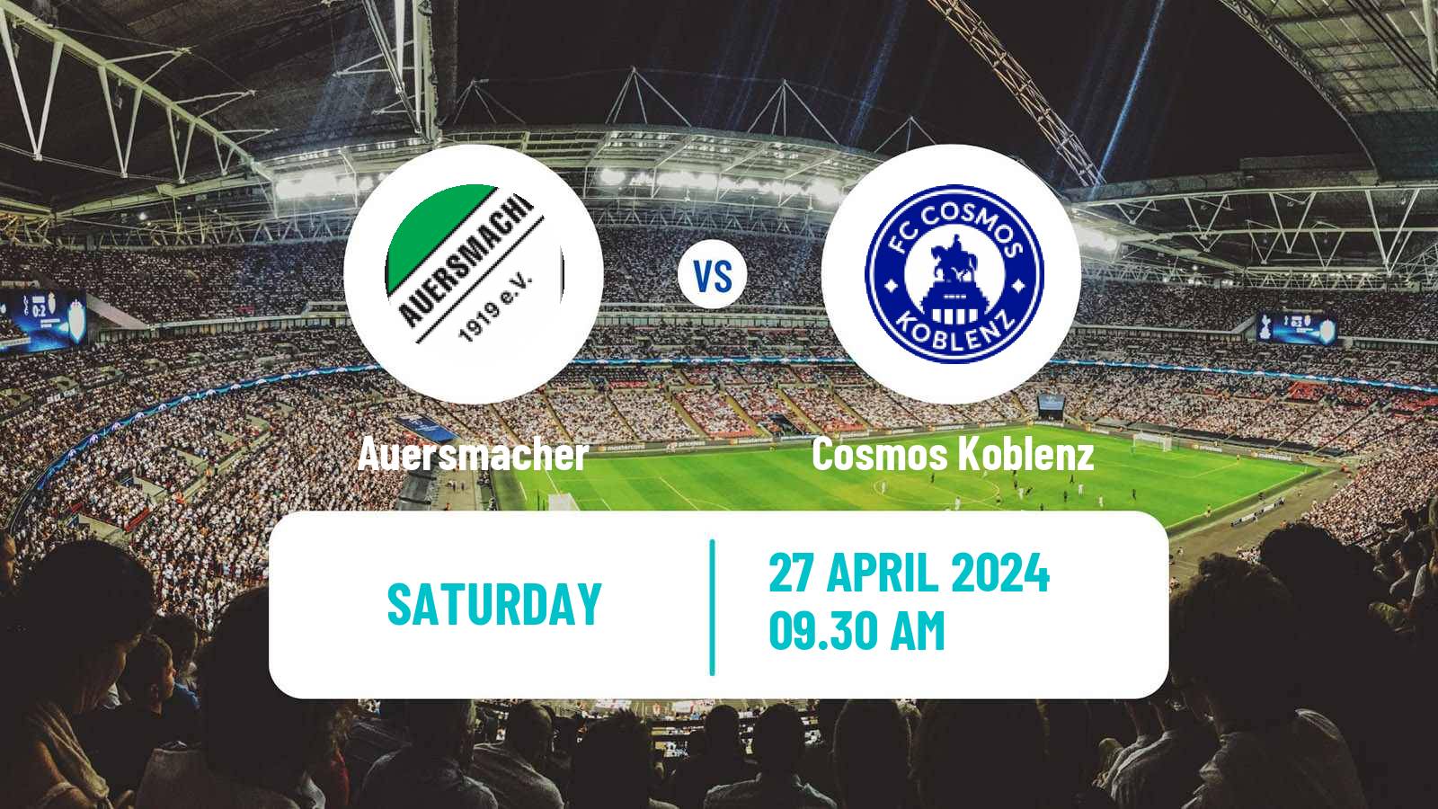 Soccer German Oberliga Rheinland-Pfalz/Saar Auersmacher - Cosmos Koblenz