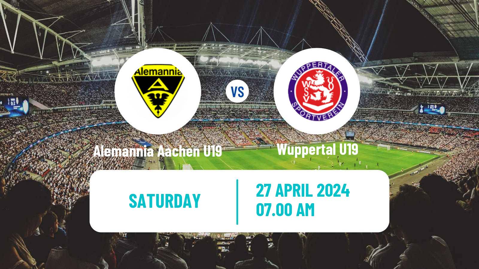 Soccer German Junioren Bundesliga West Alemannia Aachen U19 - Wuppertal U19