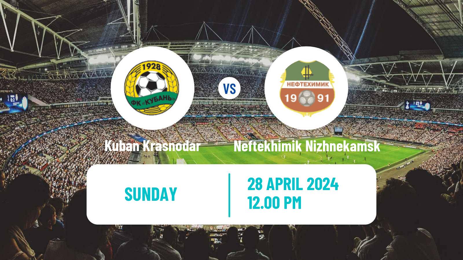 Soccer Russian FNL Kuban Krasnodar - Neftekhimik Nizhnekamsk