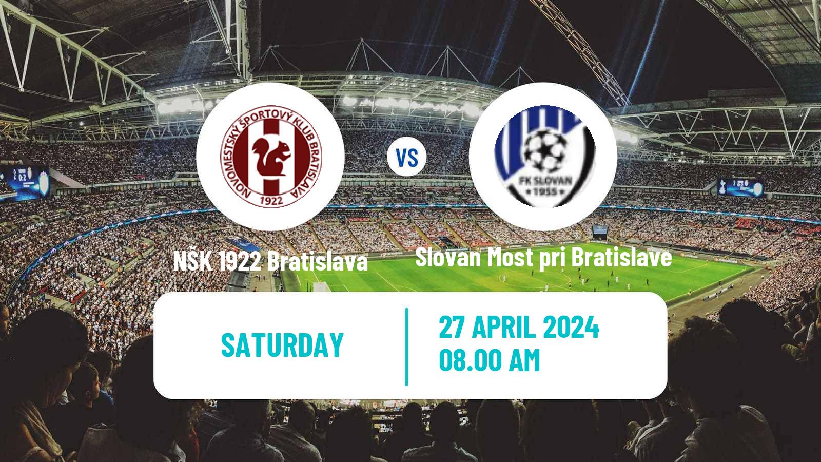 Soccer Slovak 4 Liga Bratislava NŠK 1922 Bratislava - Slovan Most pri Bratislave