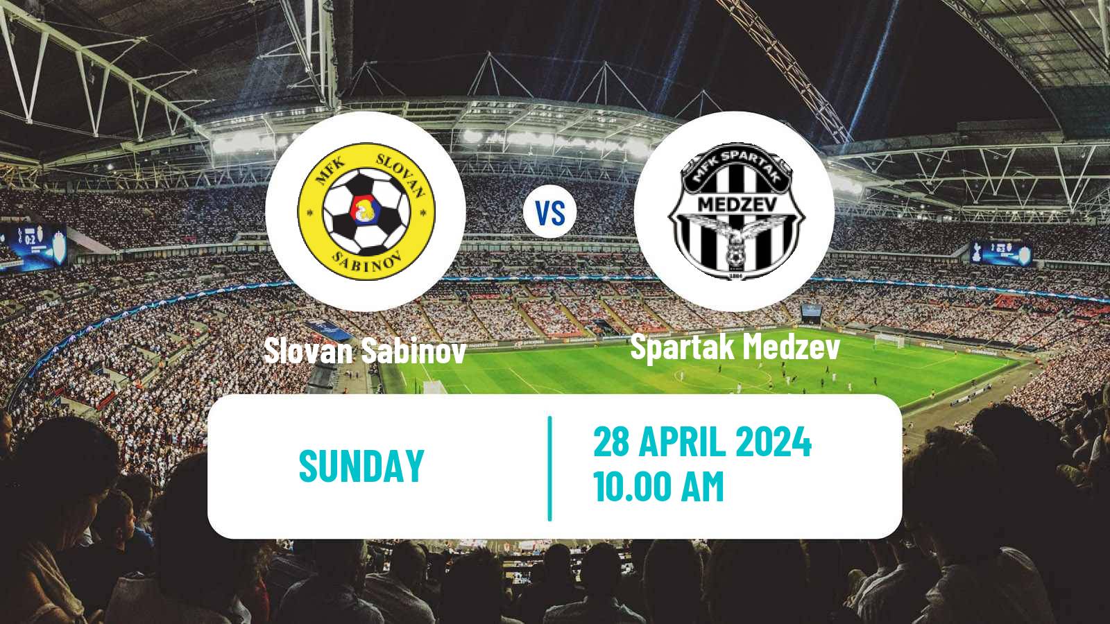 Soccer Slovak 4 Liga East Slovan Sabinov - Spartak Medzev