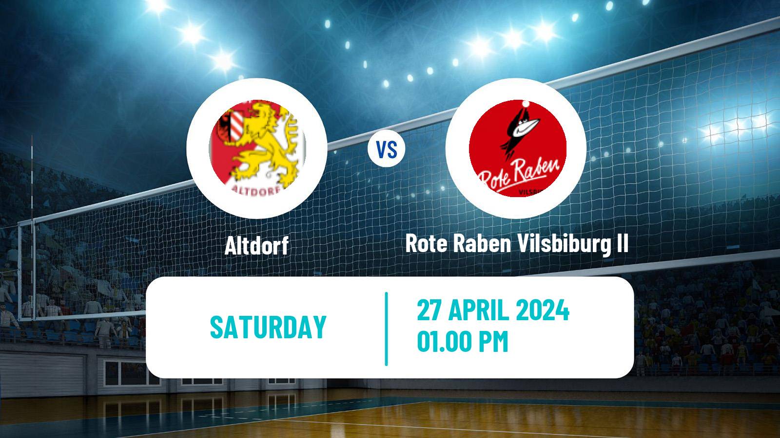 Volleyball German 2 Bundesliga South Volleyball Women Altdorf - Rote Raben Vilsbiburg II