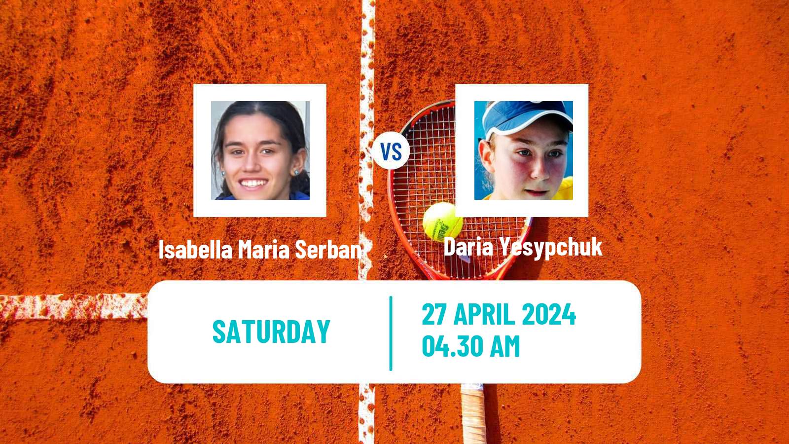 Tennis ITF W15 Kursumlijska Banja 2 Women Isabella Maria Serban - Daria Yesypchuk