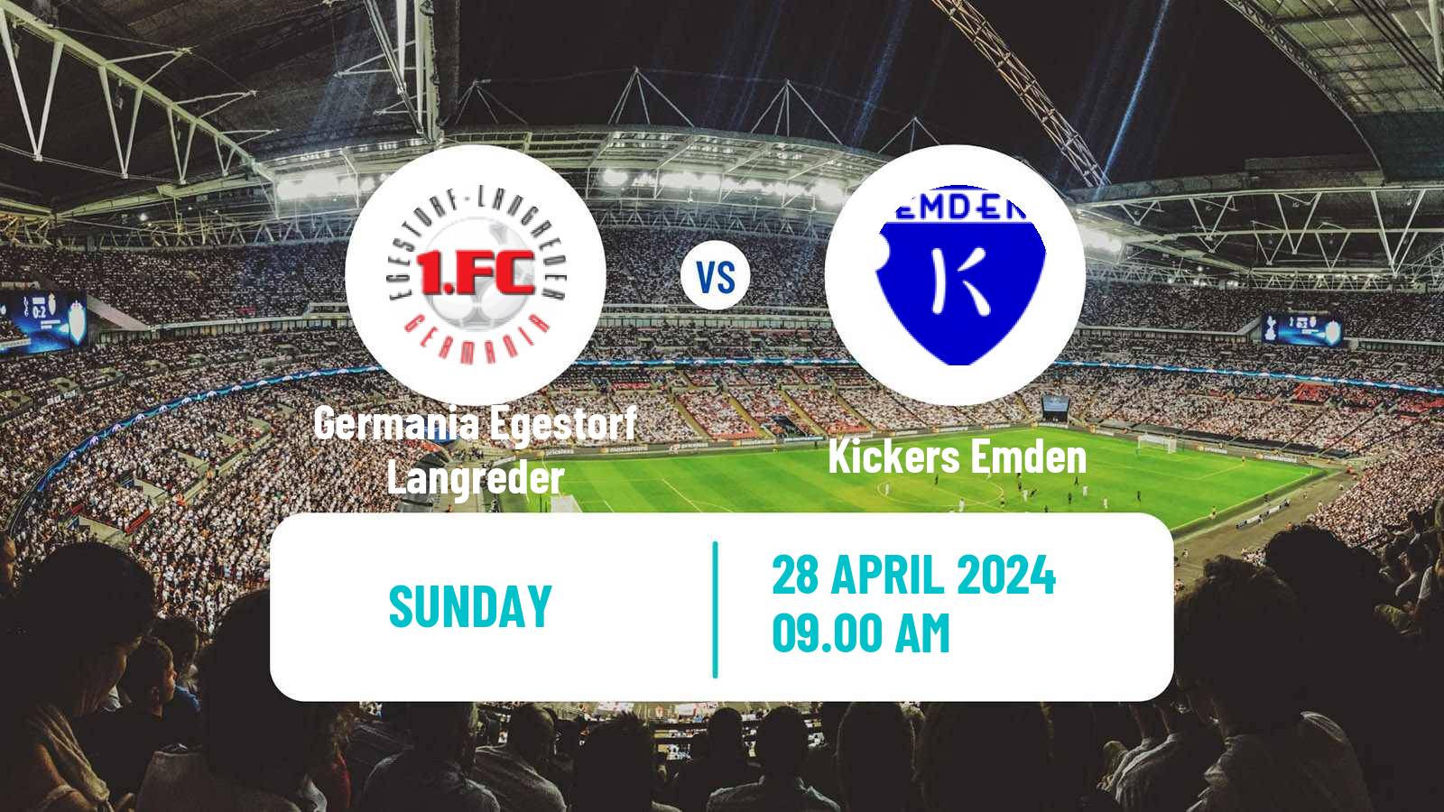 Soccer German Oberliga Niedersachsen Germania Egestorf Langreder - Kickers Emden